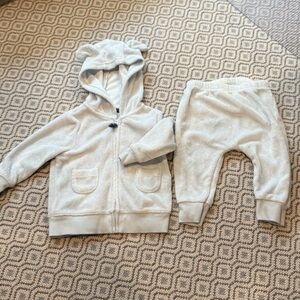 Carter's Terry Cloth Light Blue Baby Joggers and Jacket Set - 6 months